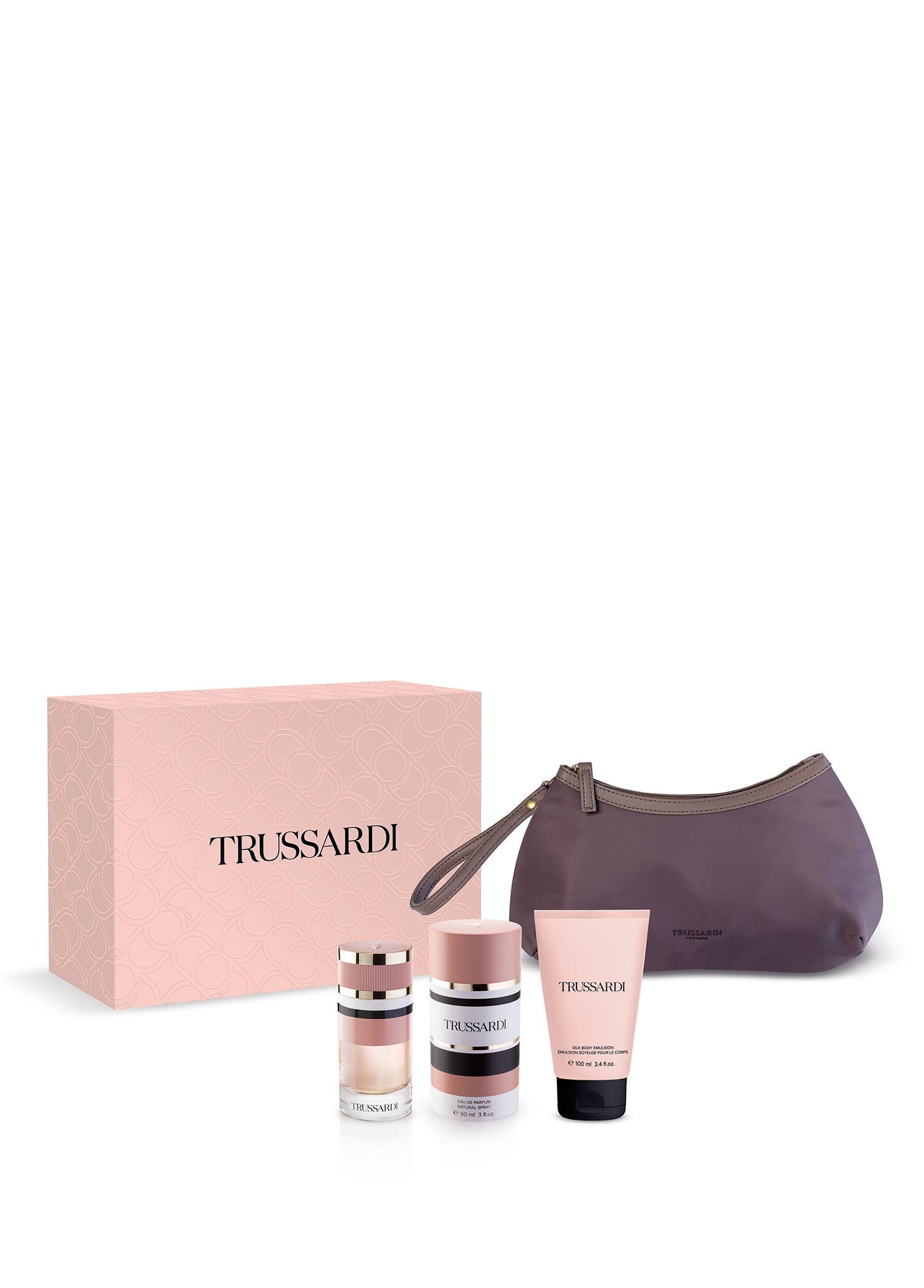 Trussardi New Feminine EDP 90 ml +Vücut Losyonu 100 ml + Çanta Kadın Parfüm Seti