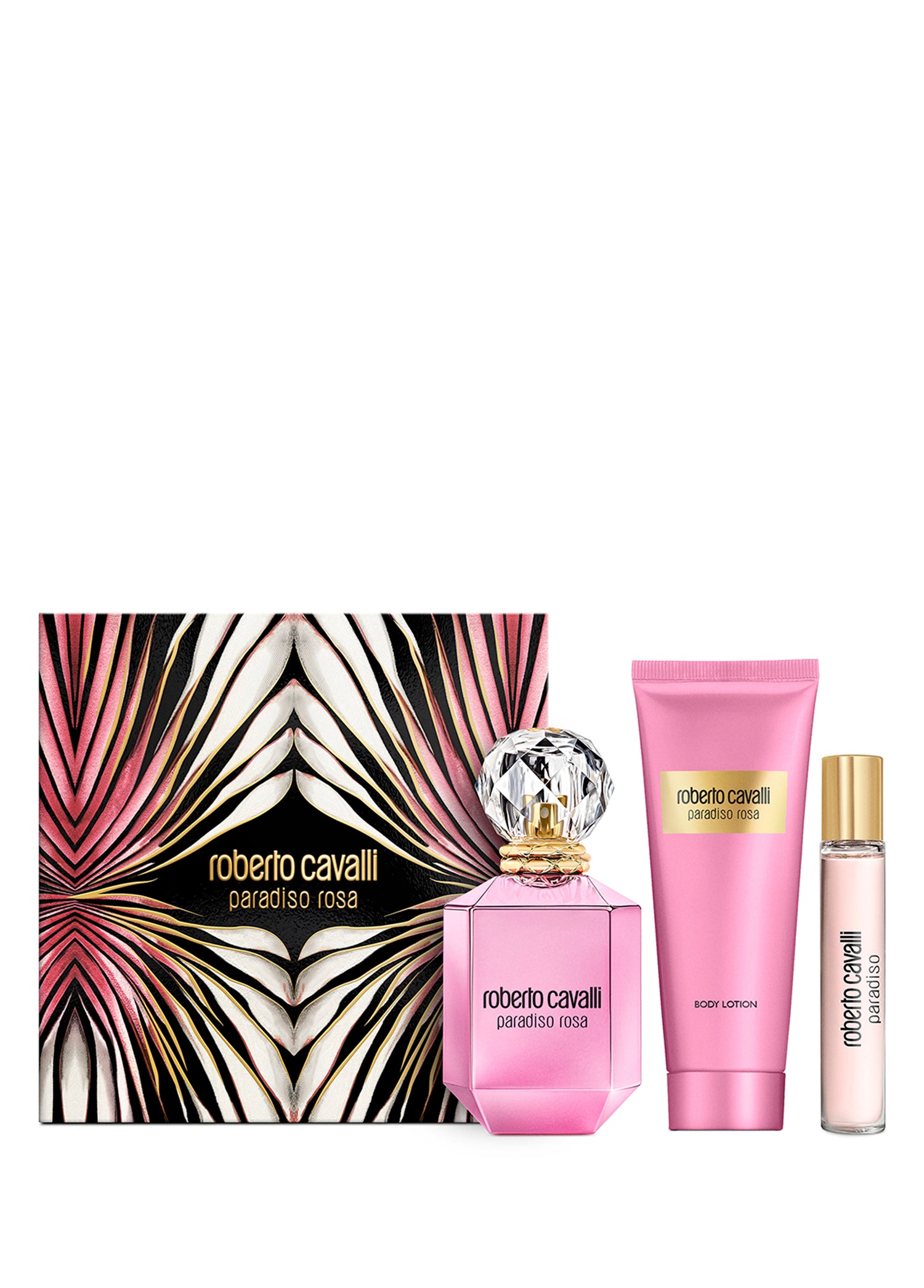 Roberto Cavalli Paradiso Rosa EDP 75 ml + Seyahat Boy 15 ml + Vücut Losyonu 100 ml Kadın Parfüm Seti
