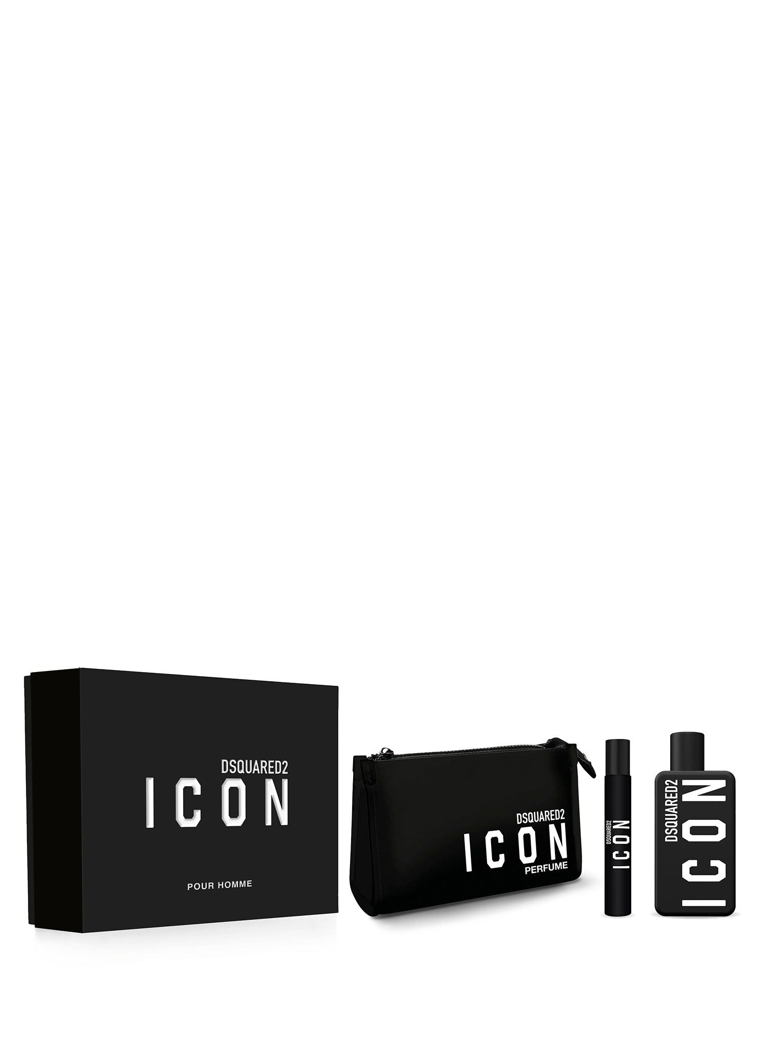 Dsquared2 Icon Pour Homme EDP 100 ml + 10 ml Seyahat Boy + Çanta Erkek Parfüm Set