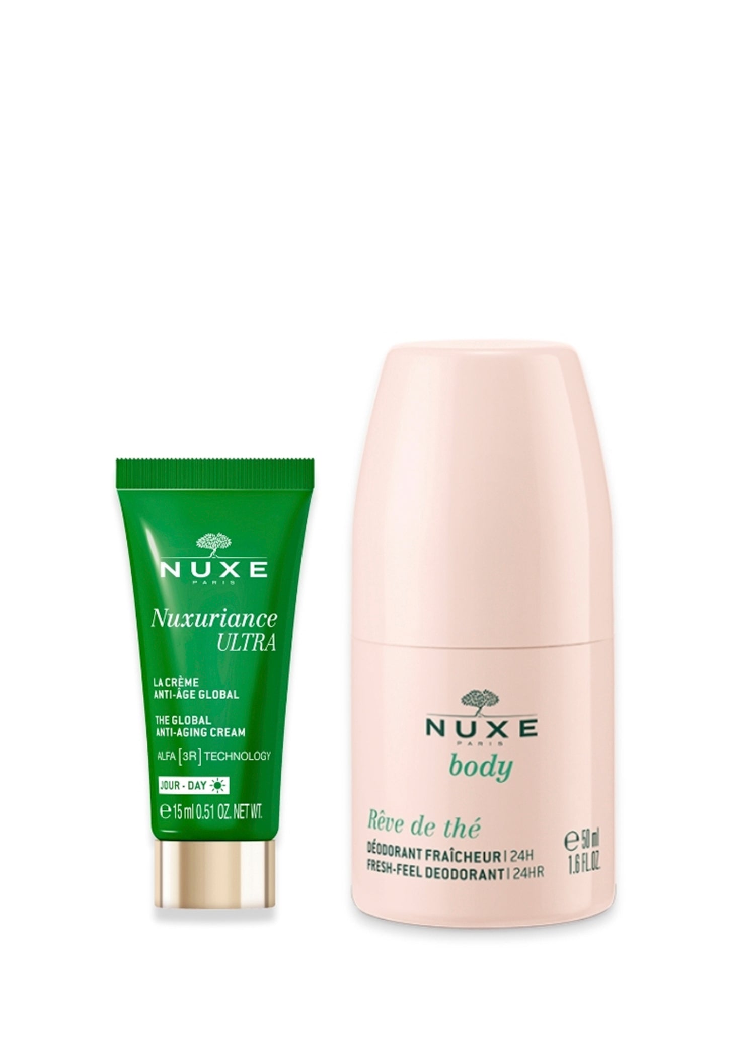 Nuxe Reve de The Yeşil Çay Özlü Deodorant 50 ml + Nuxuriance Ultra Yaşlanma Karşıtı Krem 15 ml 2'li Set